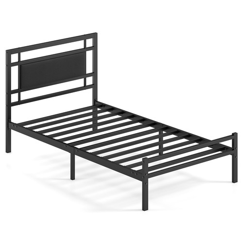 Twin size metal bed - metal,